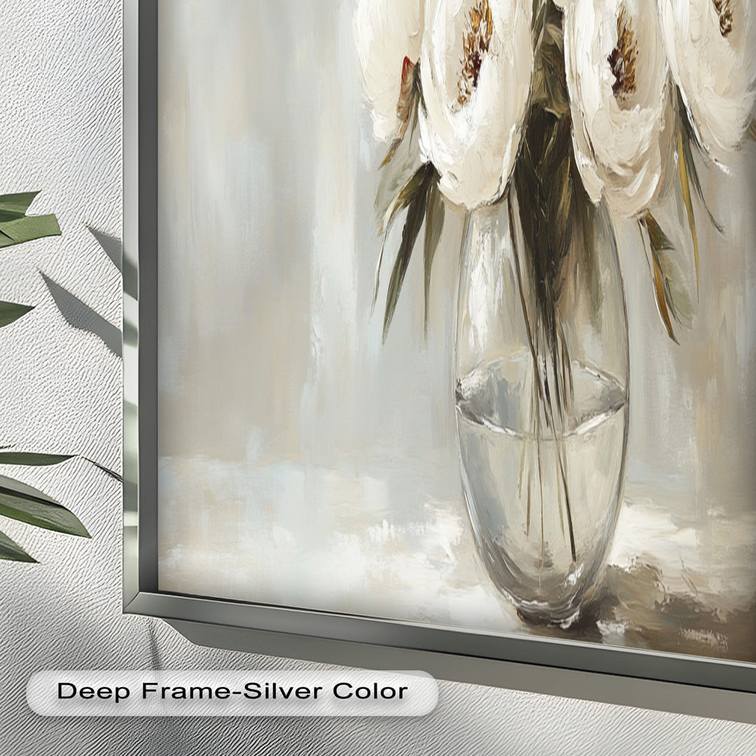 White Peony Bouquet – Floral Oil Paintings
