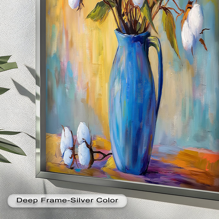 Blue Vase – Floral Oil Painting