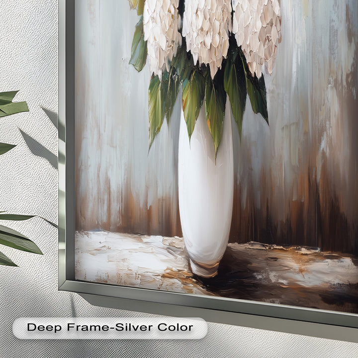 Ivory Bloom Elegance – Still Life Oil Paintings