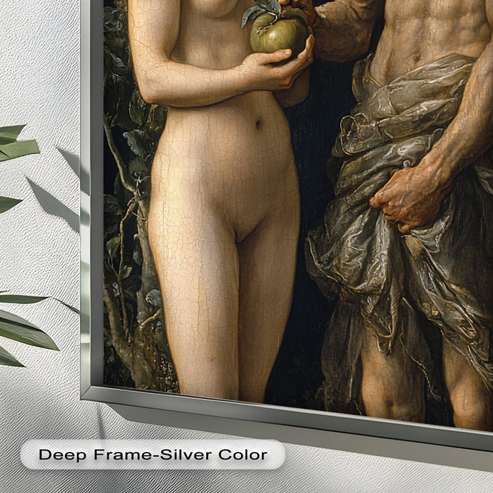 First Temptation – Adam and Eve Renaissance Oil Painting