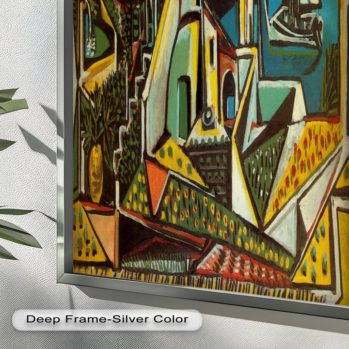 Mediterranes Dorf von Pablo Picasso – Küsten-Ölgemälde