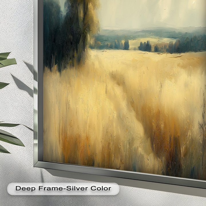 Golden Field Wandkunst – Landschaftsölgemälde