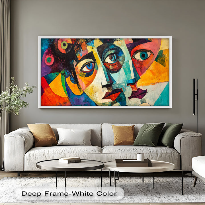 Fragmented Reflections – Abstract Oil Painting