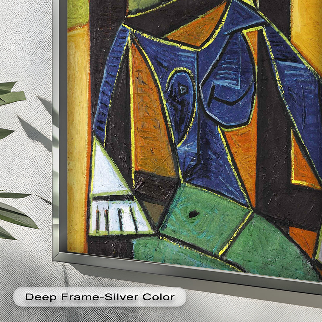 Woman in a Spiral Hat – Picasso-Style Cubist Oil Painting