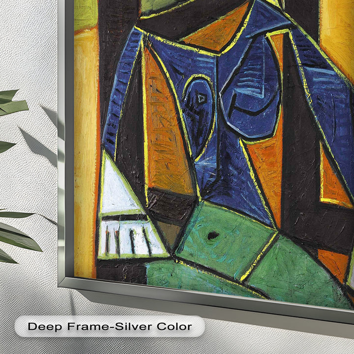 Woman in a Spiral Hat – Picasso-Style Cubist Oil Painting