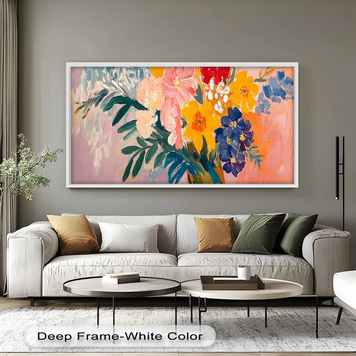 Boho Bloom – Fauvistisches Blumenölgemälde