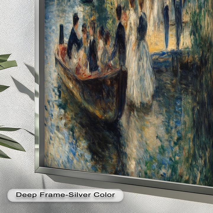 Afternoon Gathering by the River – Impressionist Oil Painting