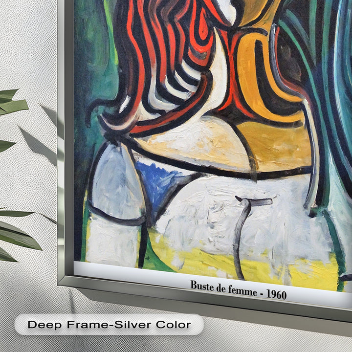 Dual Gaze – Buste de Femme Inspired Picasso Oil Painting
