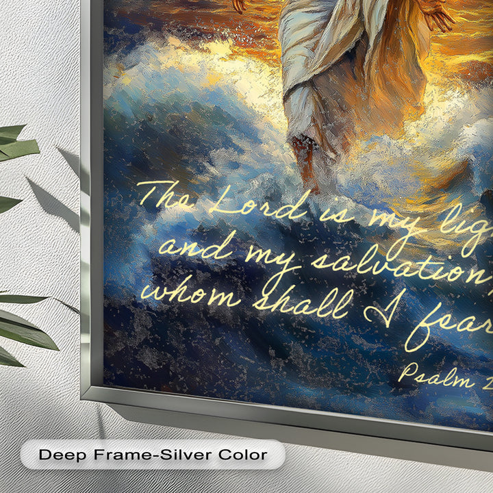 Psalm 27:1 – The Lord is My Light Bible Verse Oil Painting
