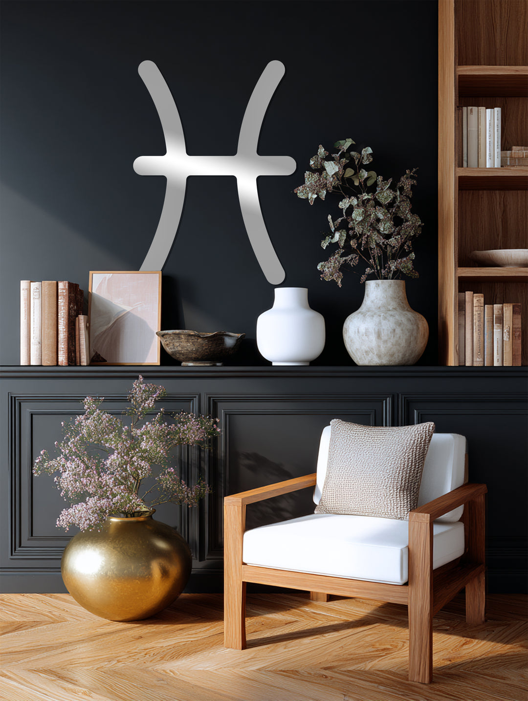 Pisces Zodiac Symbol – Astrology Metal Wall Art