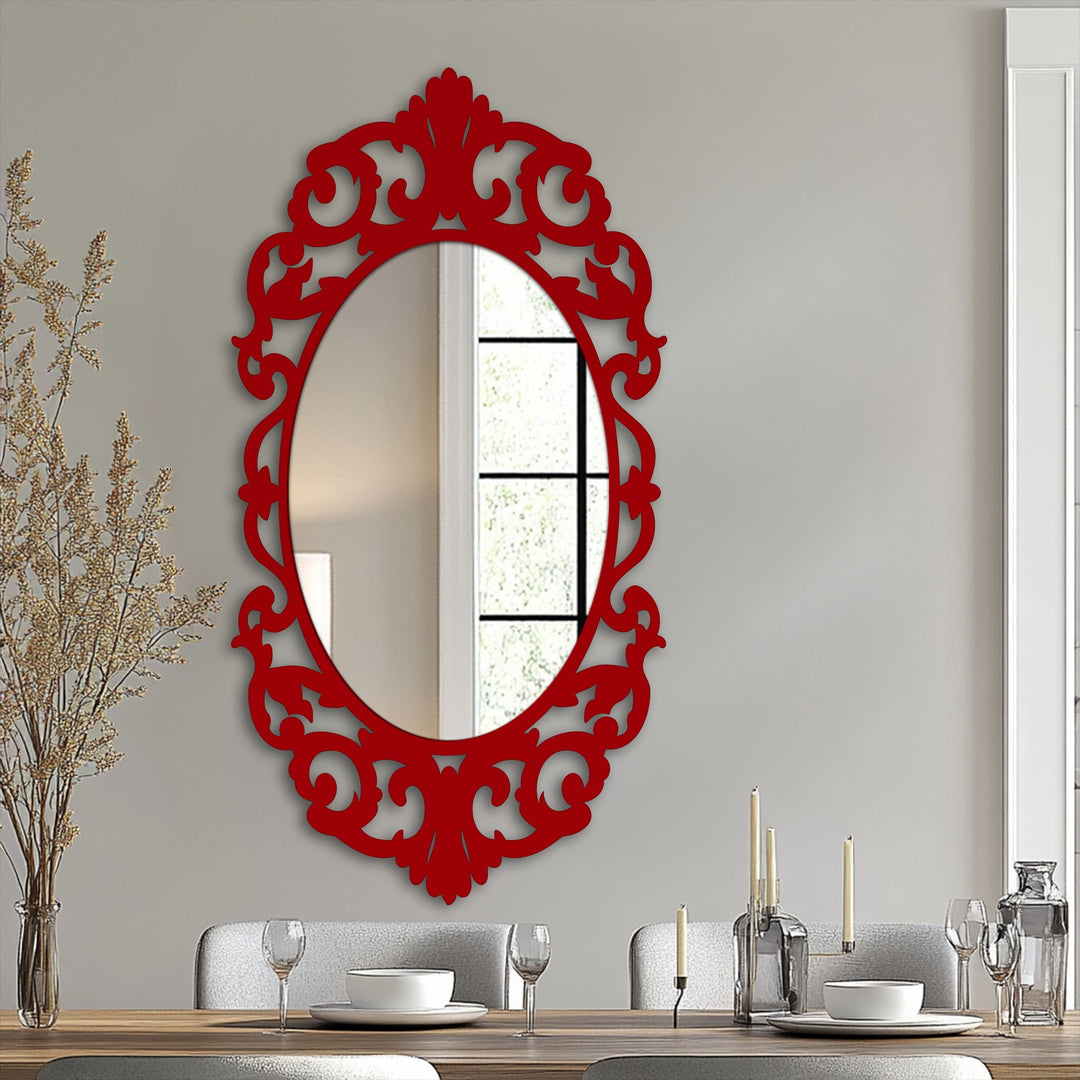Elegant scroll frame mirror