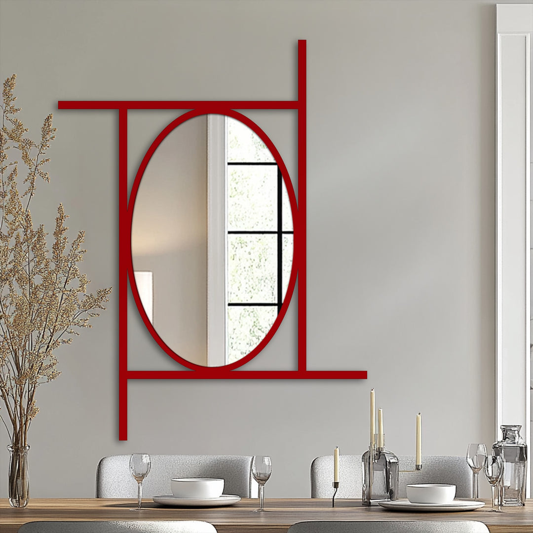 Stylish offset frame mirror design