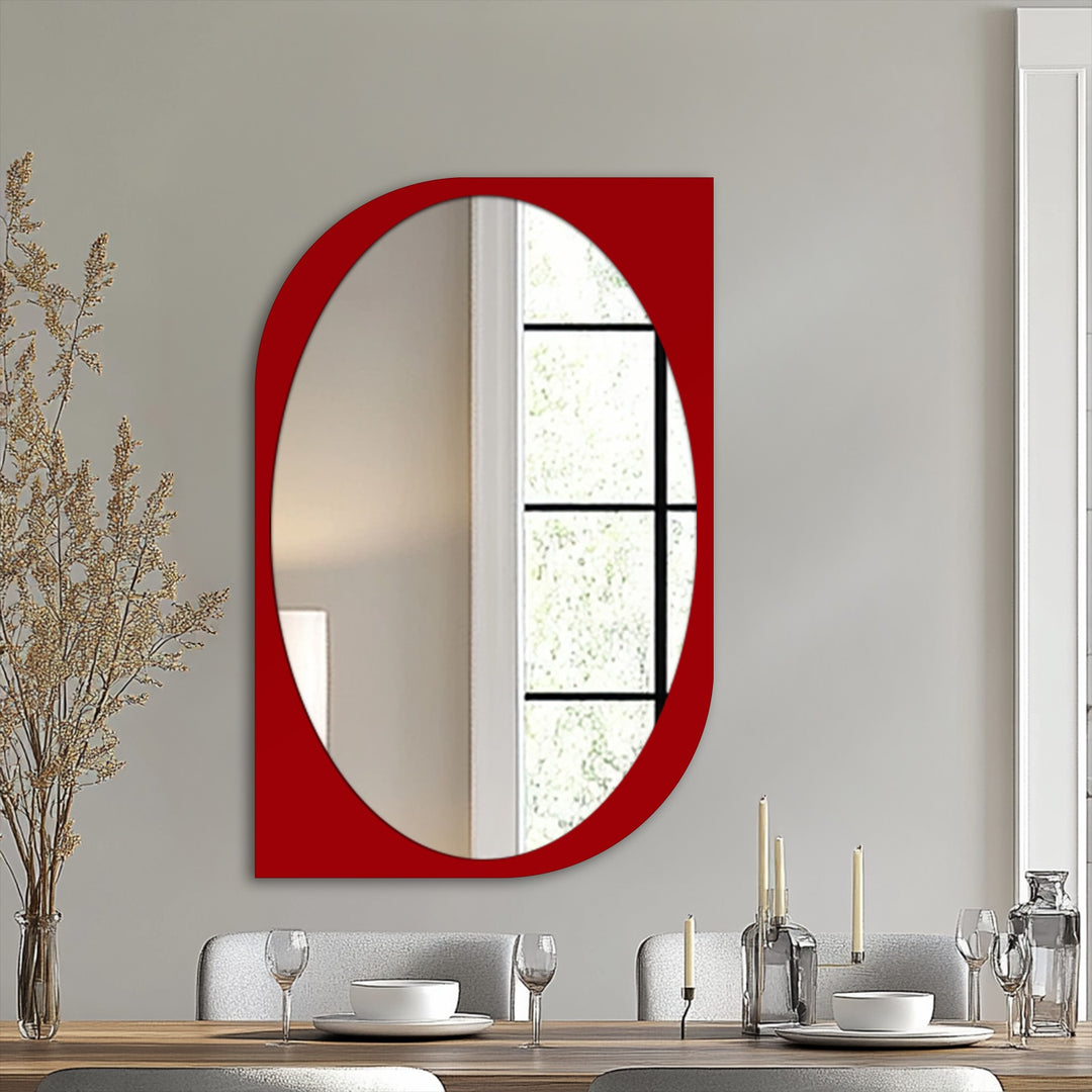 Modern geometric oval wall decor
