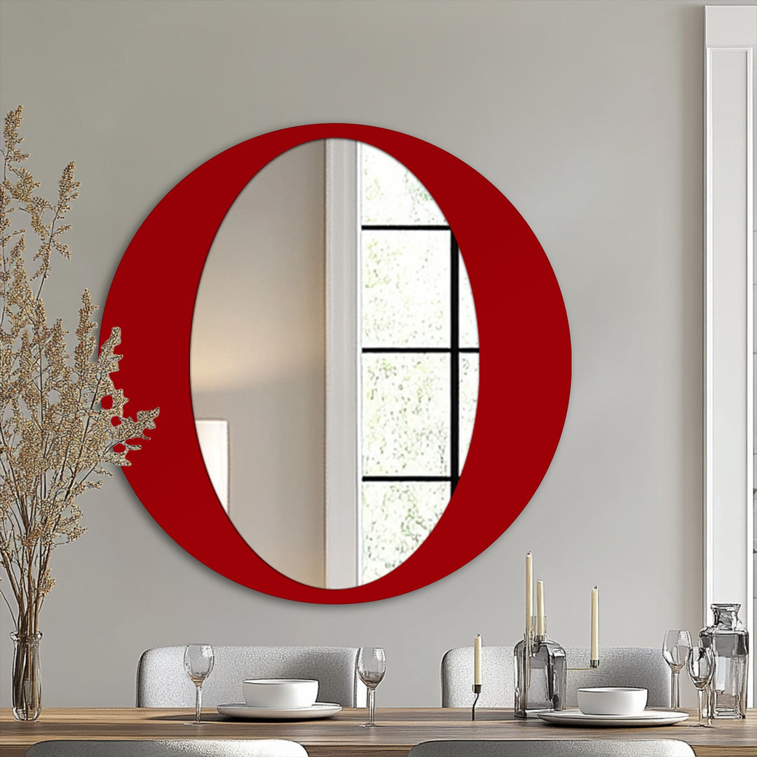 Half-Band Circle Wall Mirror – Modern Minimalist Round Design