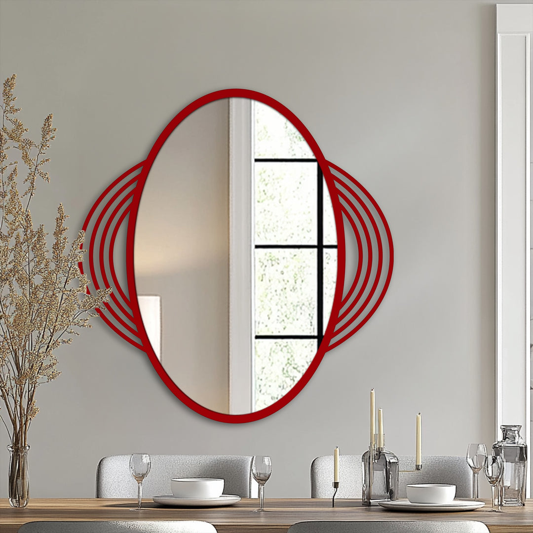 Orbit Lines Oval Wall Mirror – Modern Metal Mirror Design