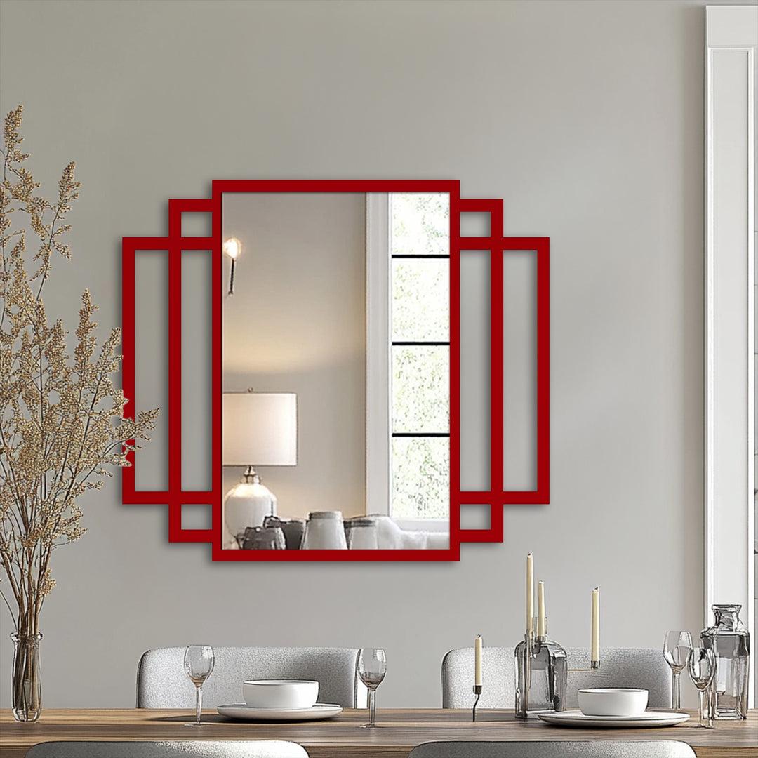 Oval der kosmischen Wellen Wandspiegel  – Moderner, geschichteter Metallspiegel