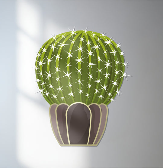 Sphere cactus metal wall art