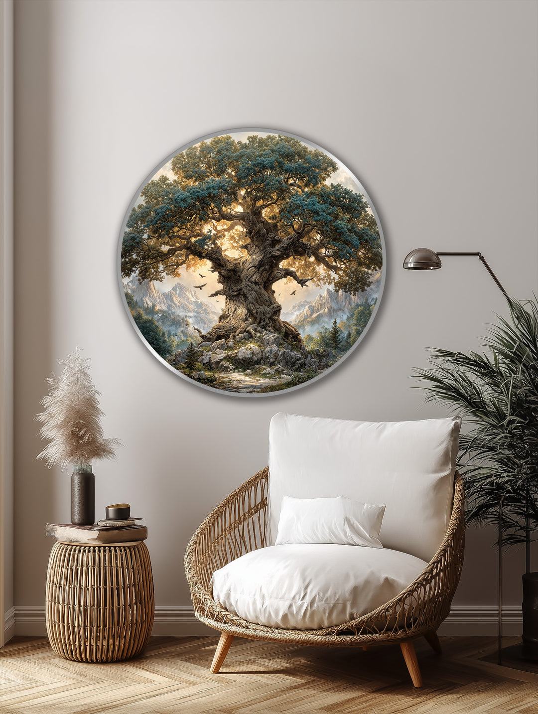 grand oak tree wall art