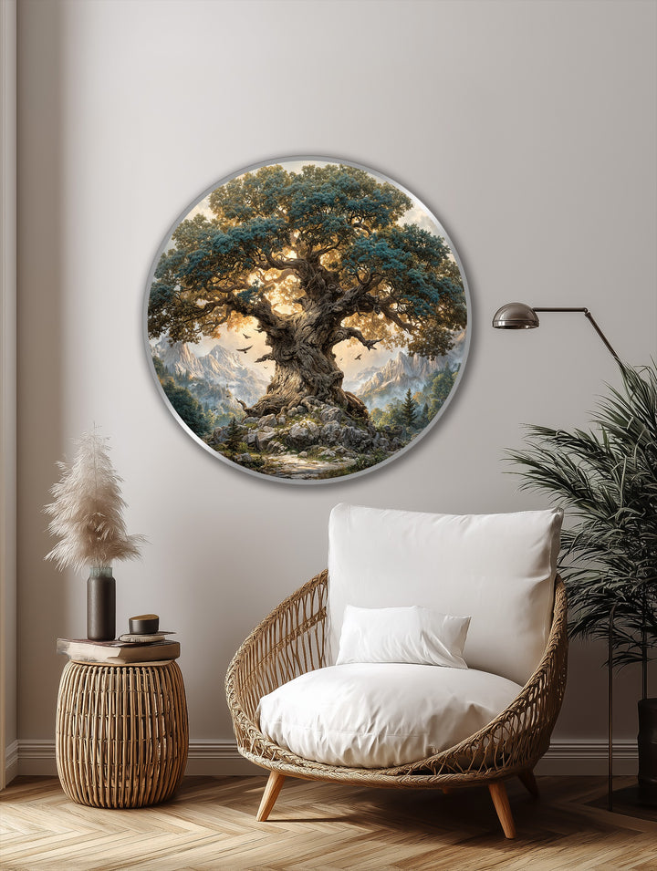 grand oak tree wall art