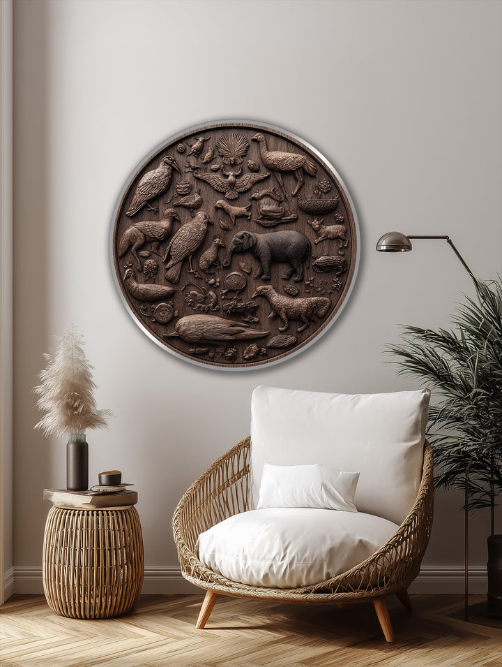 nature inspired round painting