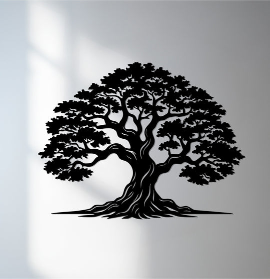 Crafted with precision, the high-quality metal wall decor of the Tree of Life features intricately cut details and a smooth, durable finish, ensuring a lasting piece of Eternal Roots metal art.
