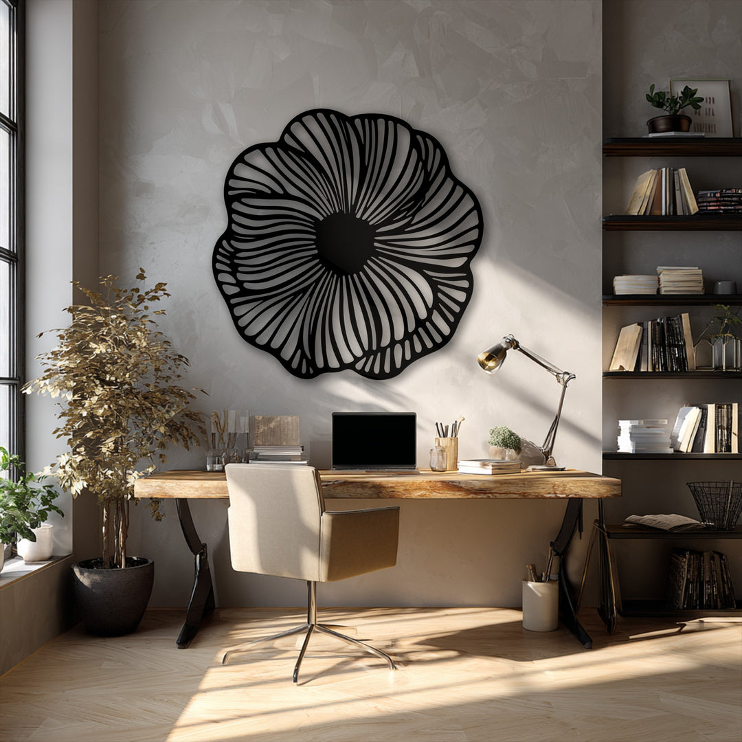 Abstract Floral Metal Wall Art – Modern Organic Wall Decor