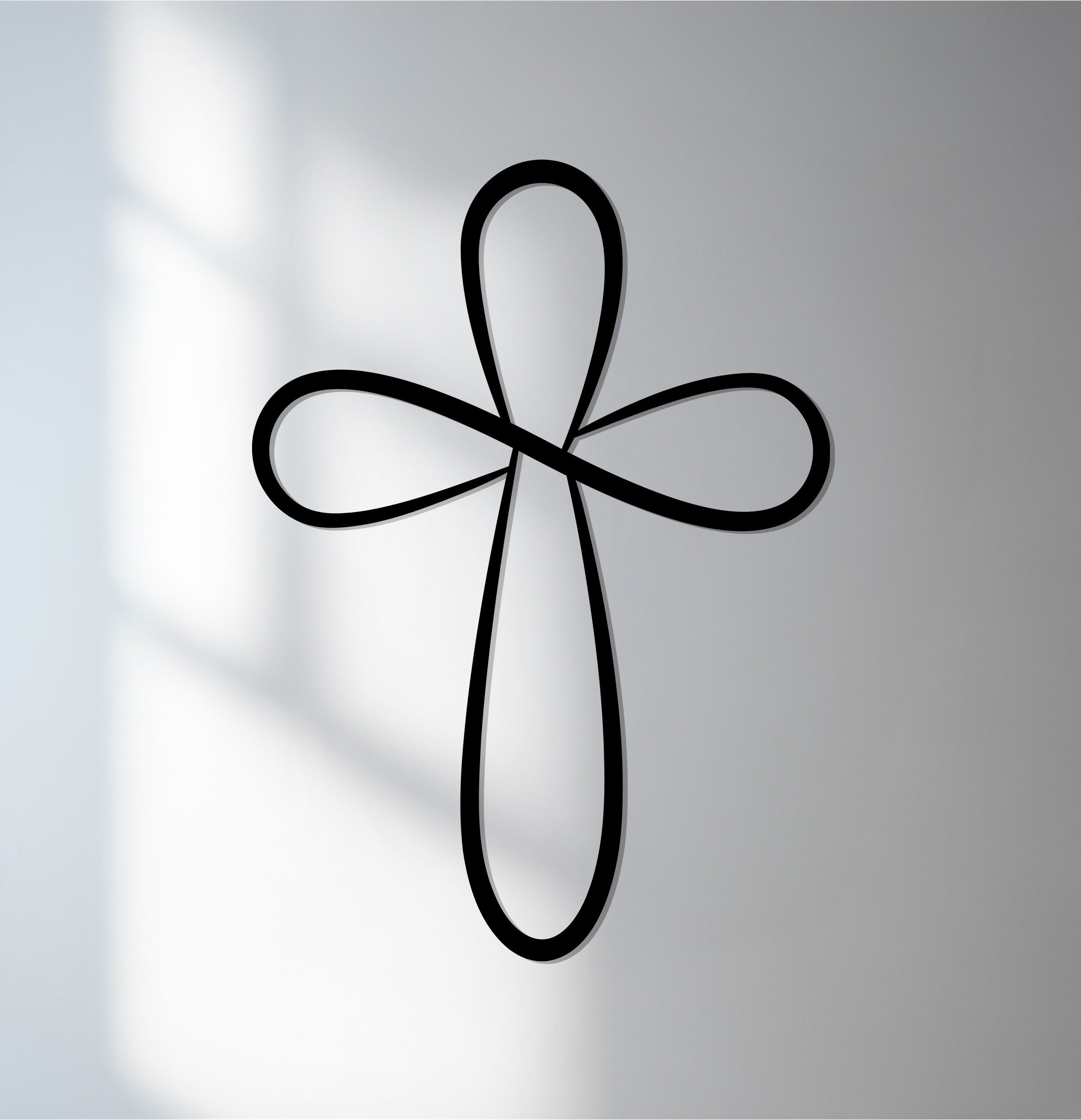 Infinity Cross Metal Wall Art – Modern Christian Home Decor ...