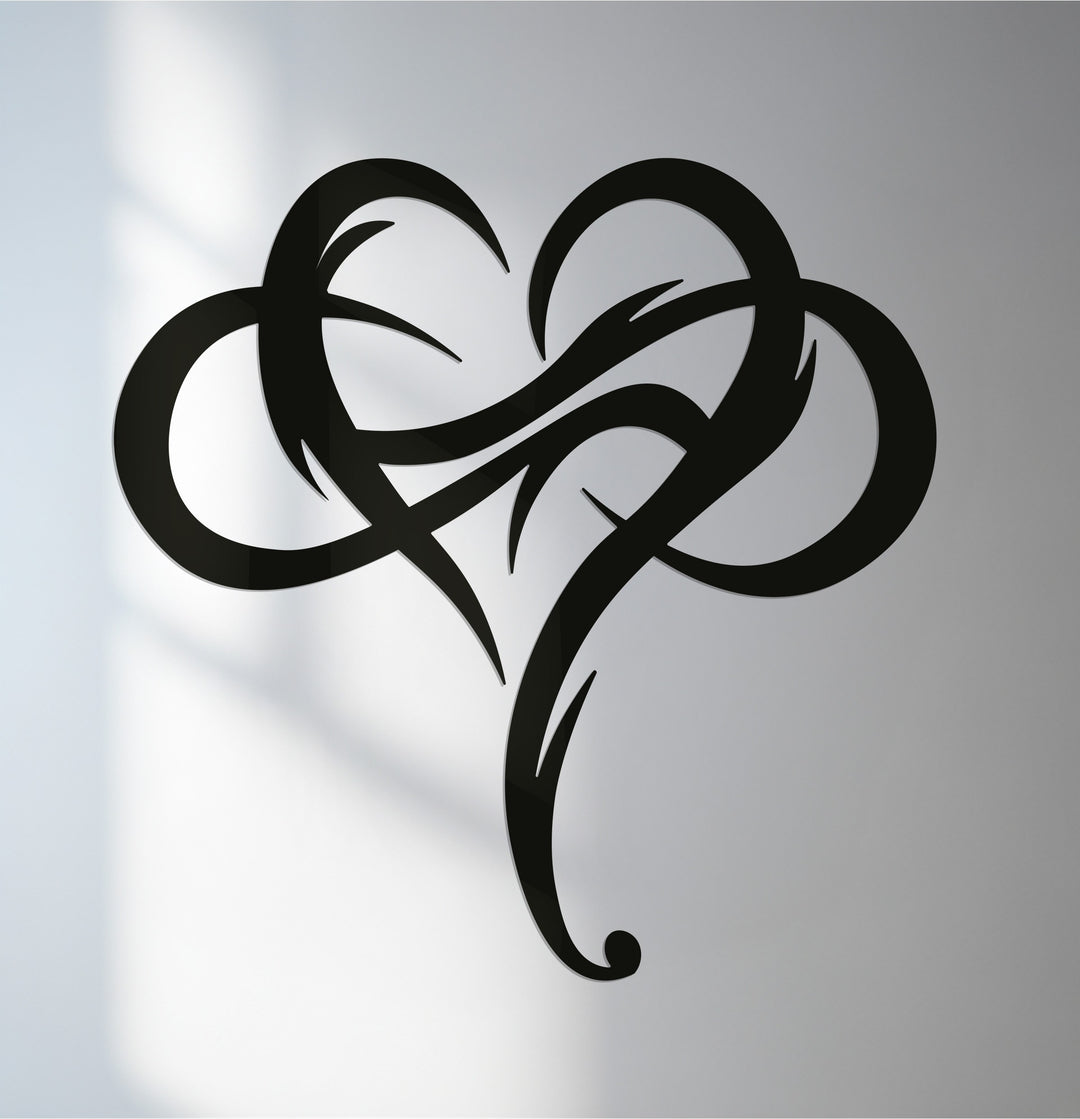Tribal heart metal wall art décor