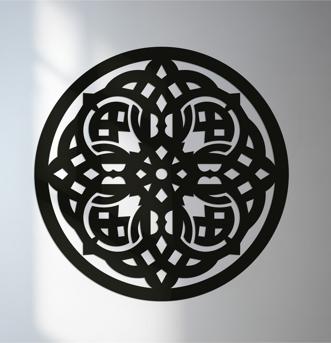 Geometric mandala metal wall art décor