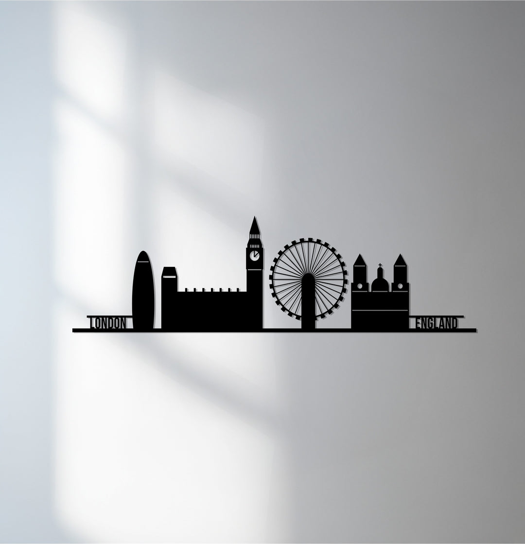 London city line metal wall art modern decor