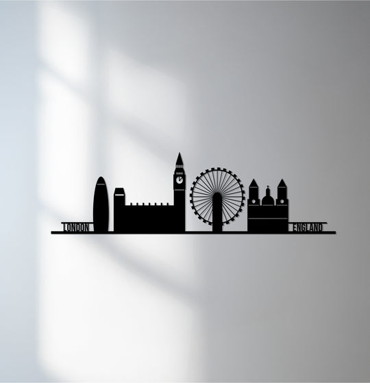 London city line metal wall art modern decor