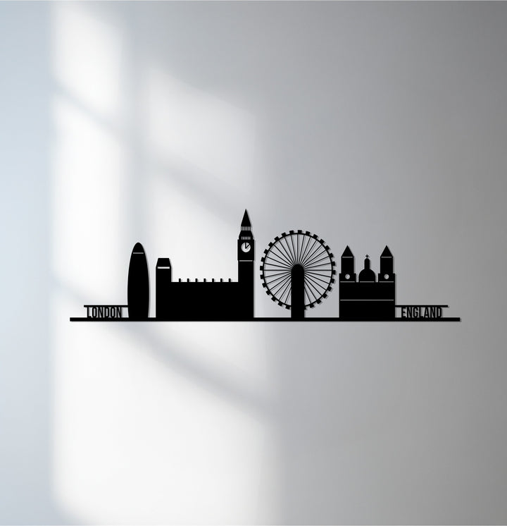 London city line metal wall art modern decor