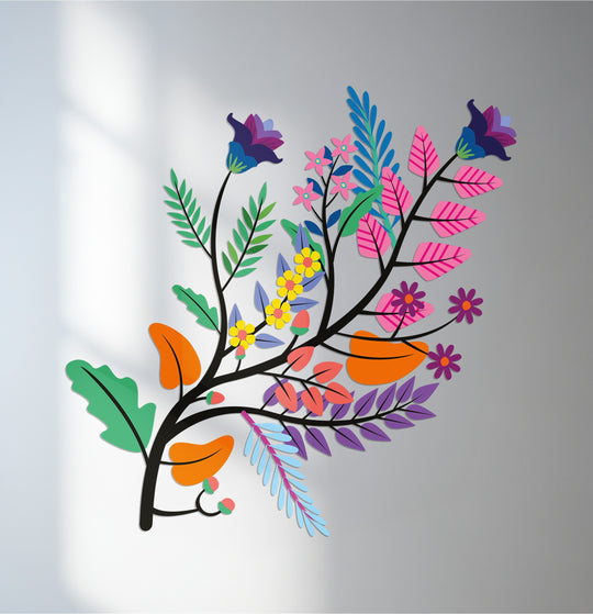 botanical branch metal wall art