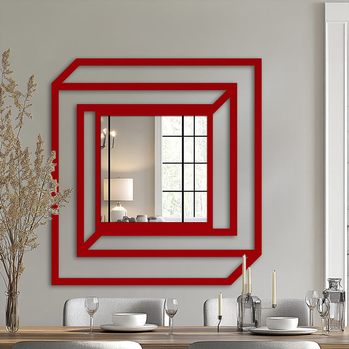 Modern statement metal wall mirror