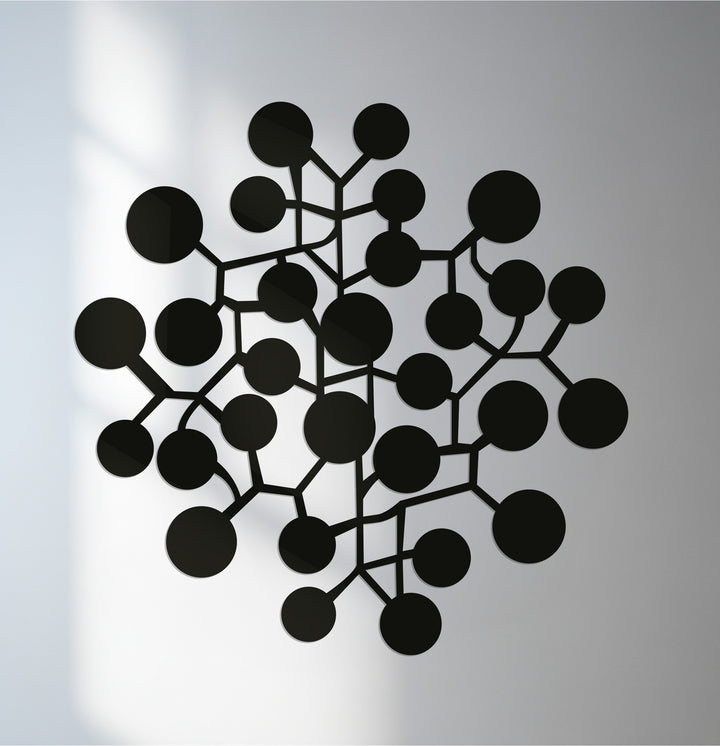 Molecular abstract geometric metal wall art