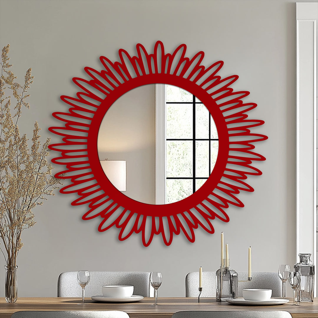 Modern botanical mirror wall decor