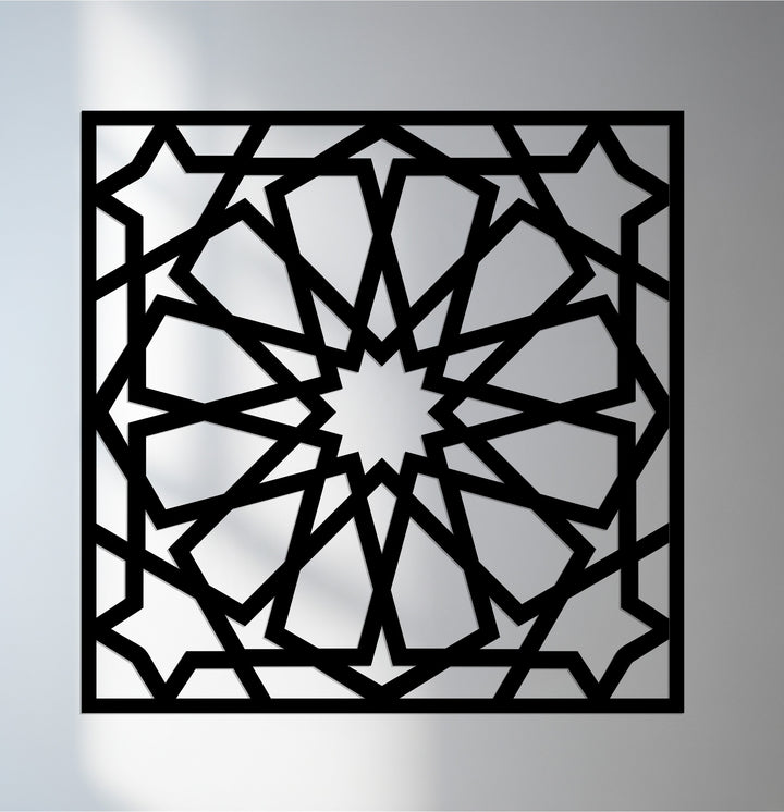 Islamic geometric star metal wall art
