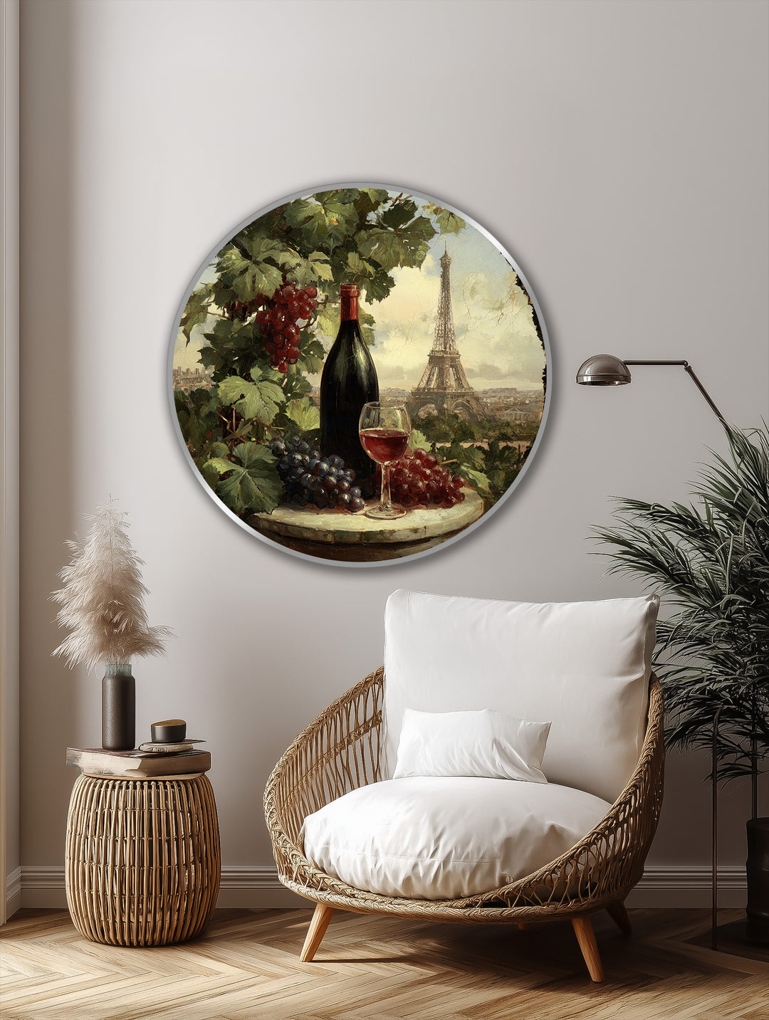 Paris still life circular painting