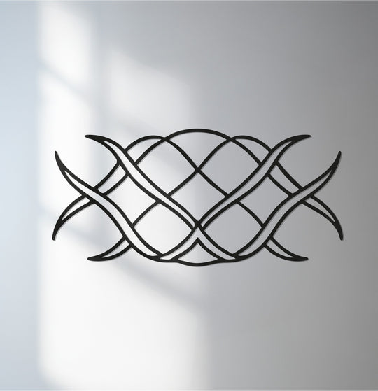 Depth and layers define this unique metal wall art, where abstract curved lines create a flowing waves effect, adding visual interest and dimension.