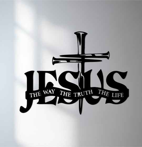 Christian wall art with The Way The Truth The Life quote