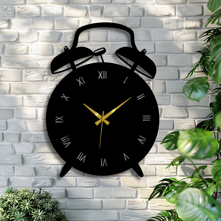 Emphasizing a sense of passing time, the vintage alarm clock metal wall clock captures the fleeting present within decoration wall art.