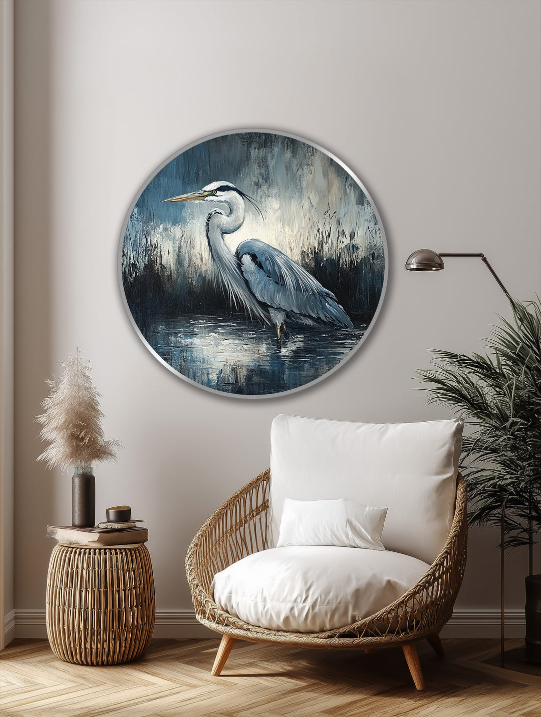gray blue wall decor