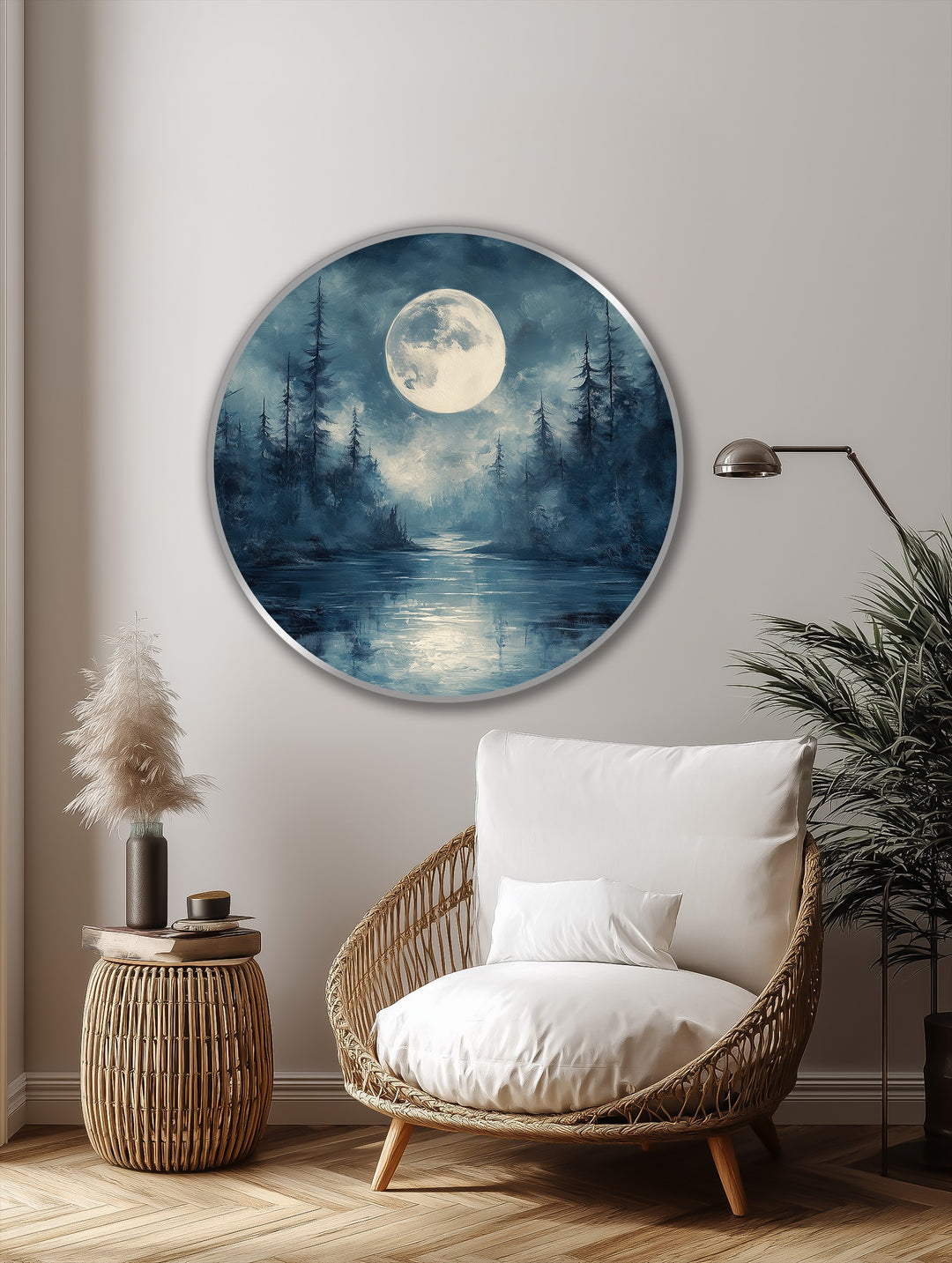 Silencio a la luz de la luna – Ronda nocturna en el bosque místico Cuadro al óleo