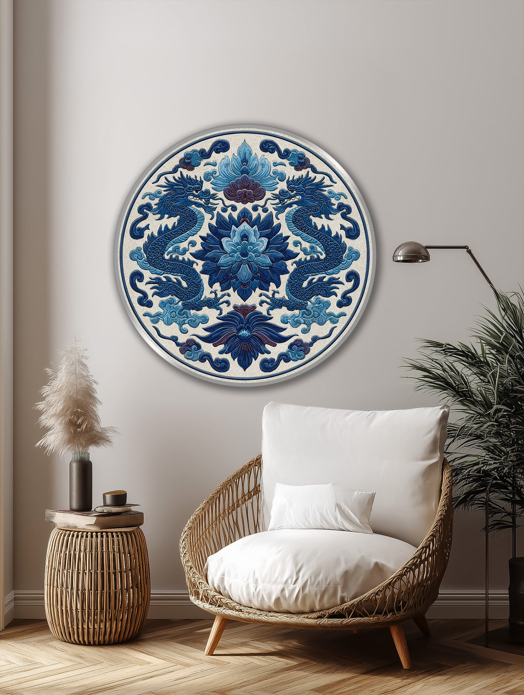 blue dragons symmetrical design