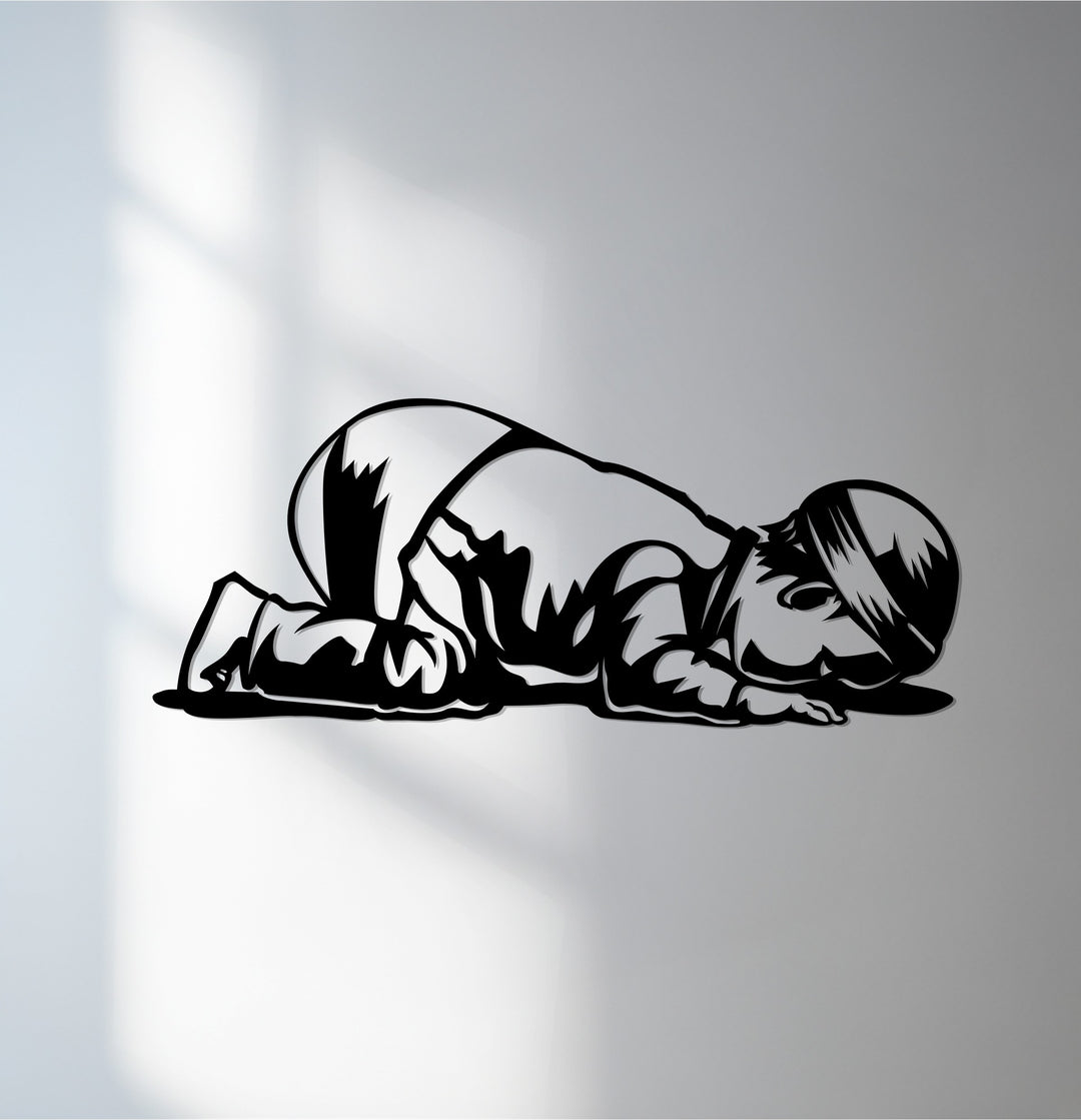 Child prayer metal wall art