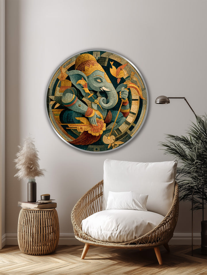 decorative Ganesha wooden painting