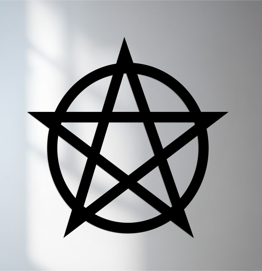 Pentagram metal wall art gothic décor