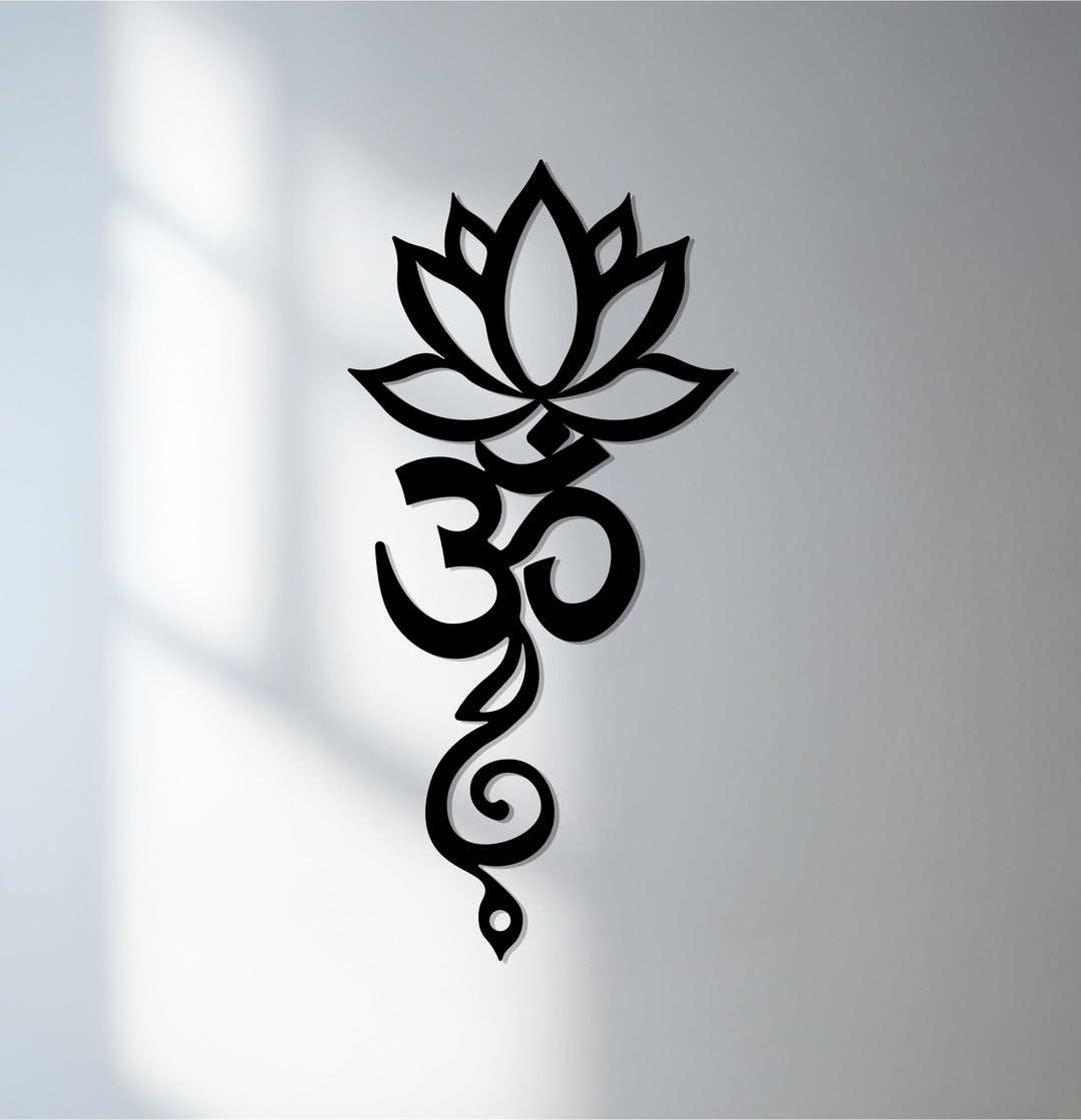 Lotus Om metal wall art décor