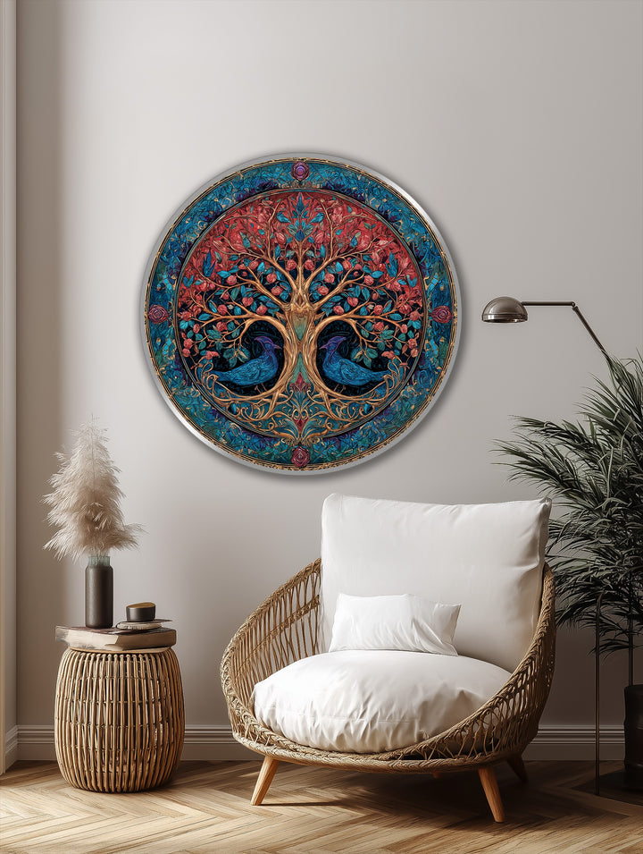 decorative circular oil artwork