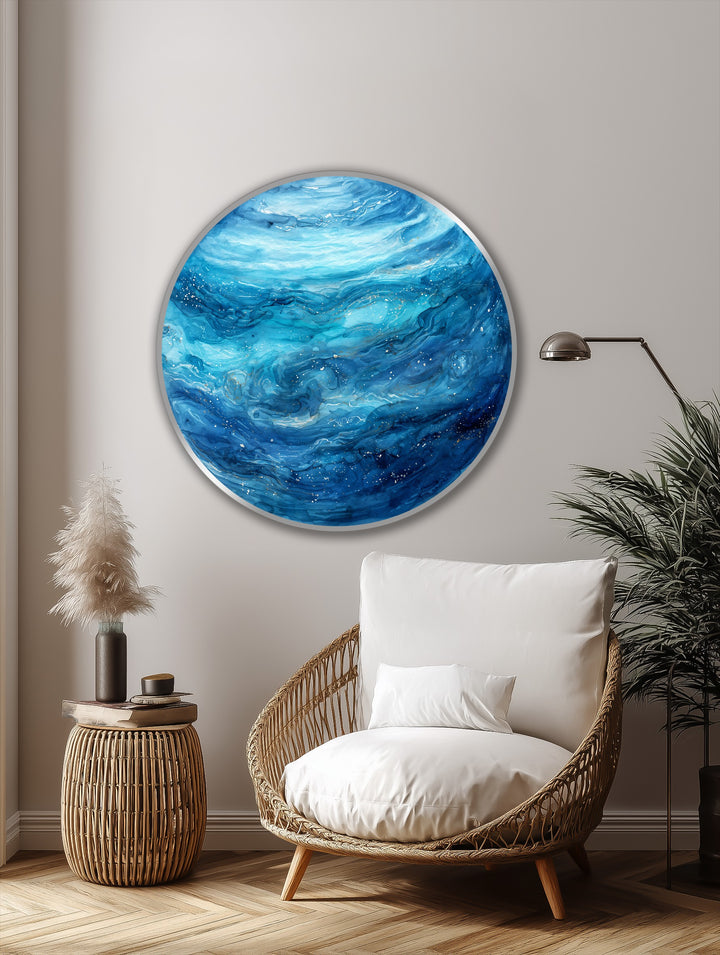 coastal abstract circular art